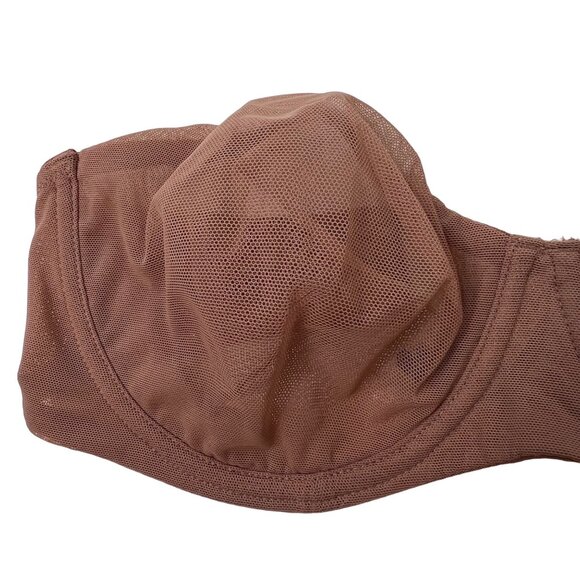 SKIMS‎ Ultra Fine Mesh Strapless Bra Underwire Convertible 32D Rose Clay - Picture 4 of 11